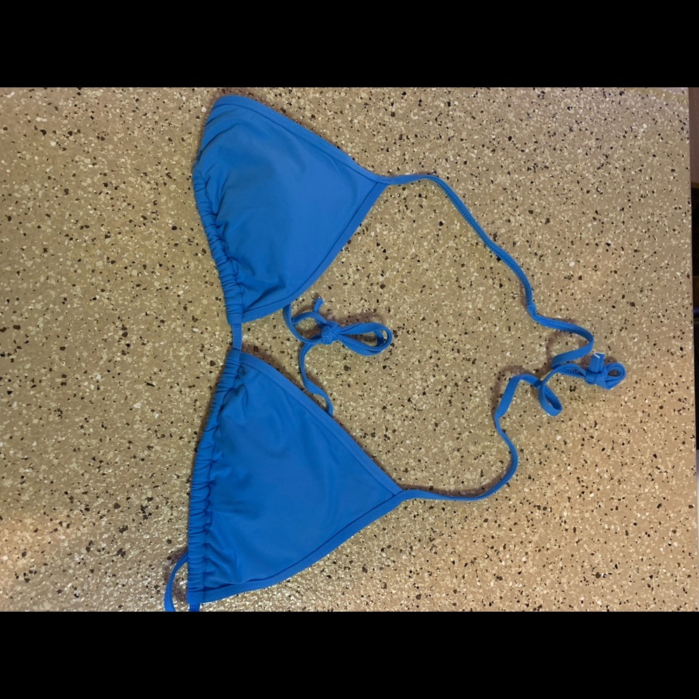 Blue bikini top